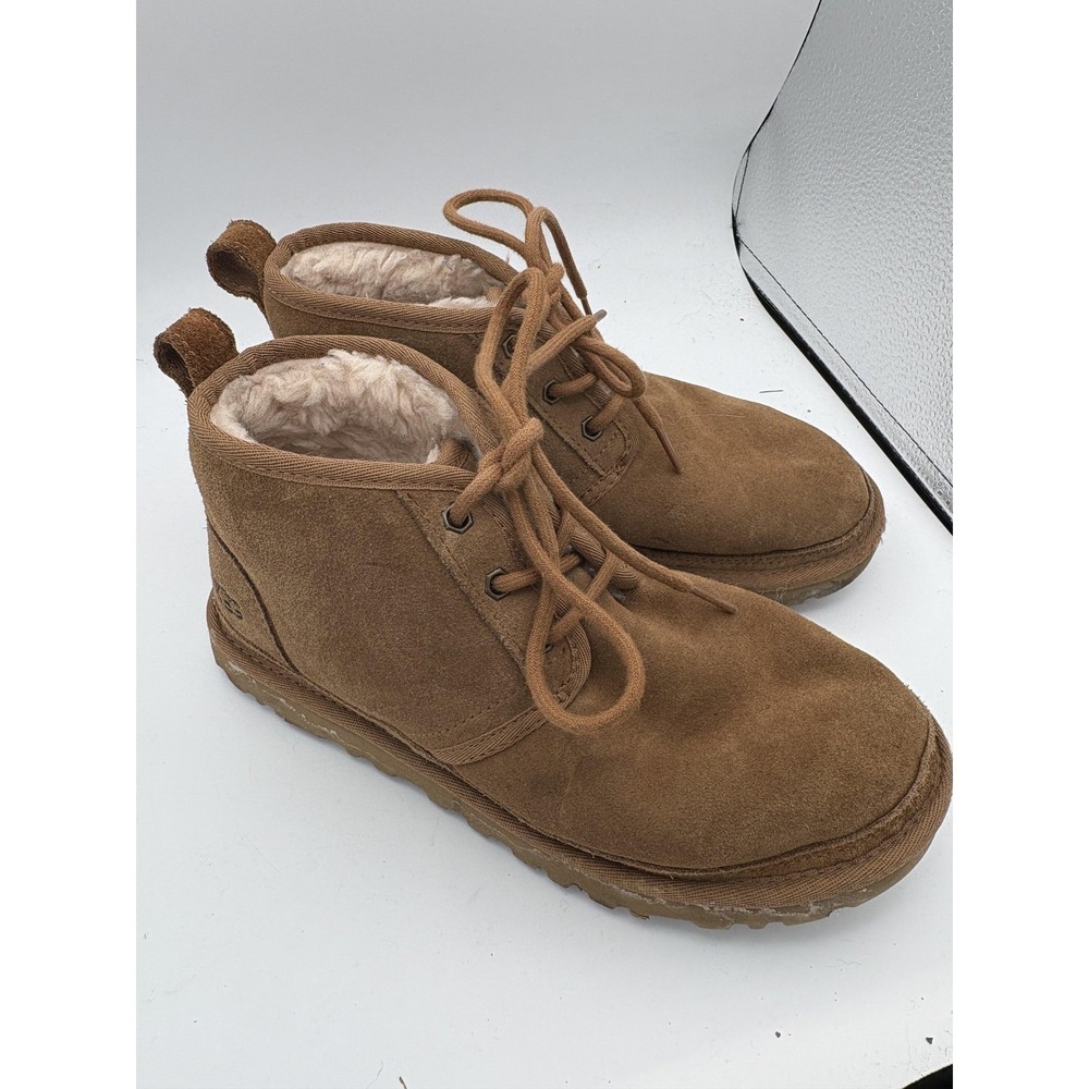 UGG Boots Mens Size 7‎ Brown Suede Chukka Shearling Lined Ankle Winter Warm